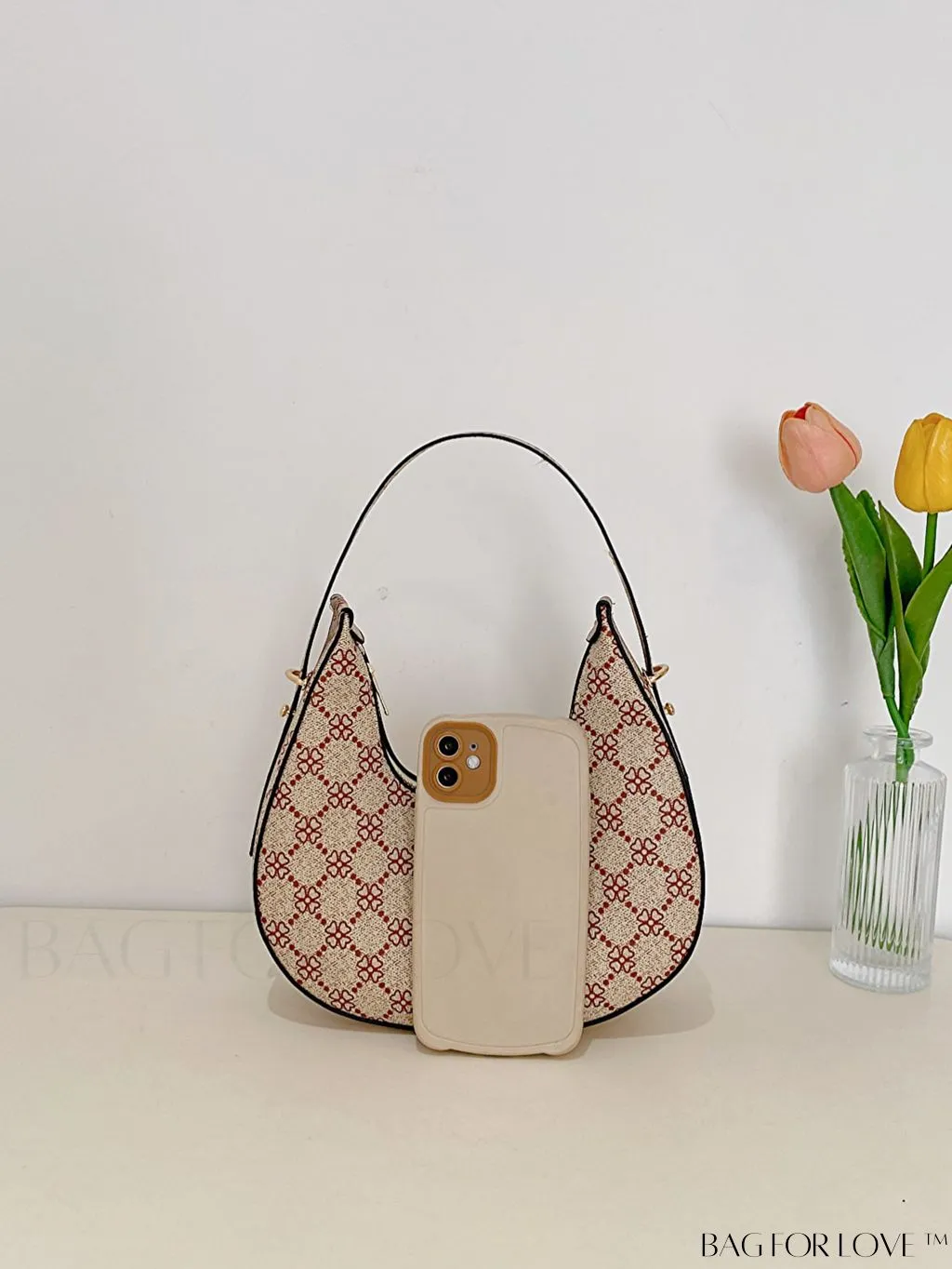 BagForLove - Metallic Snakeskin Embossed Mini Hobo Bag - Chic and Edgy