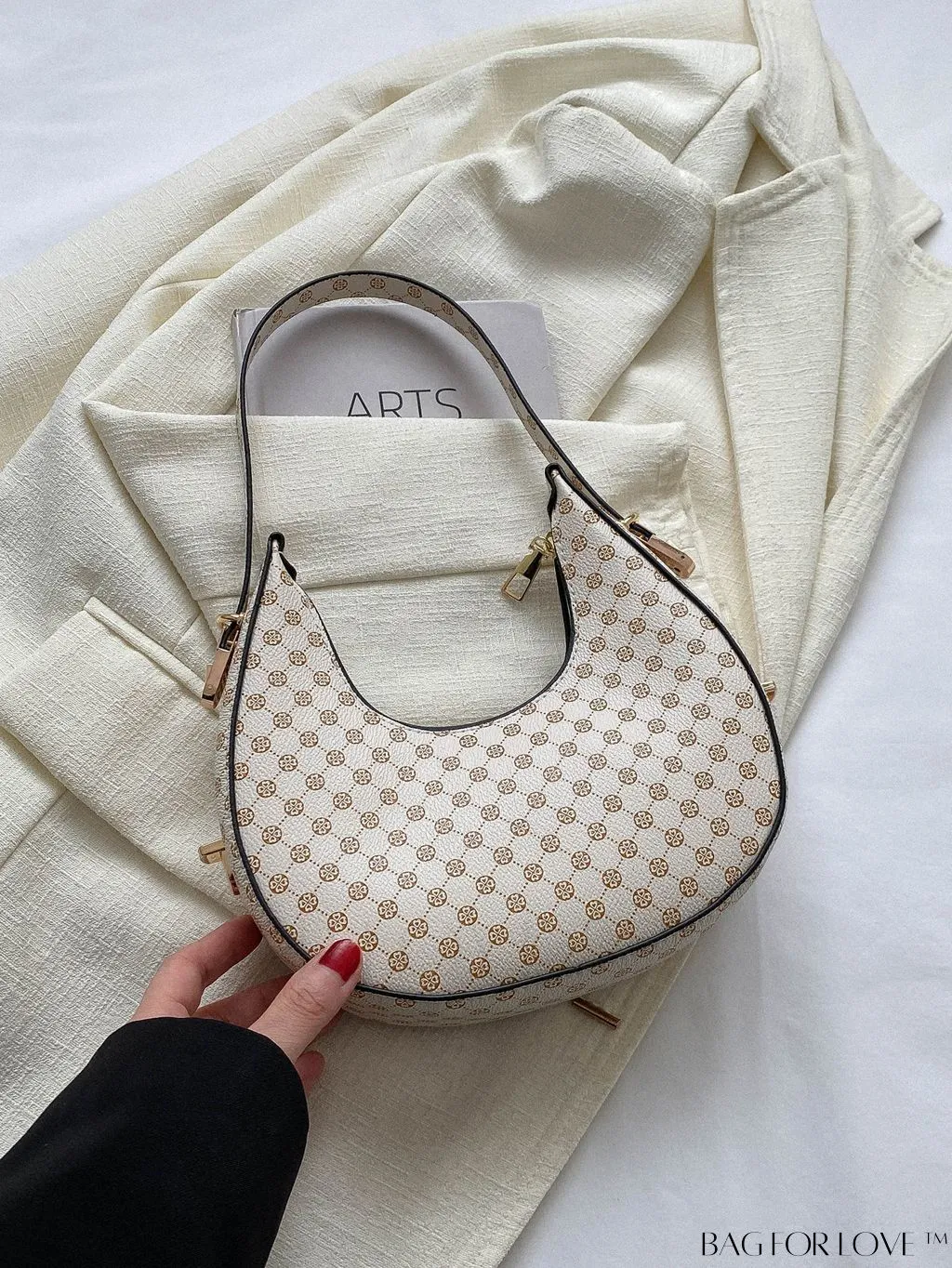 BagForLove - Metallic Snakeskin Embossed Mini Hobo Bag - Chic and Edgy