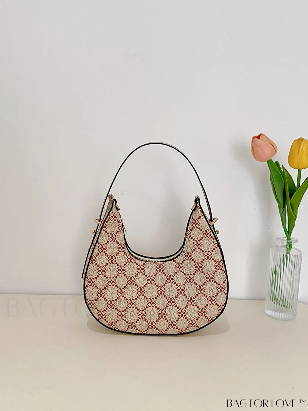 BagForLove - Metallic Snakeskin Embossed Mini Hobo Bag - Chic and Edgy