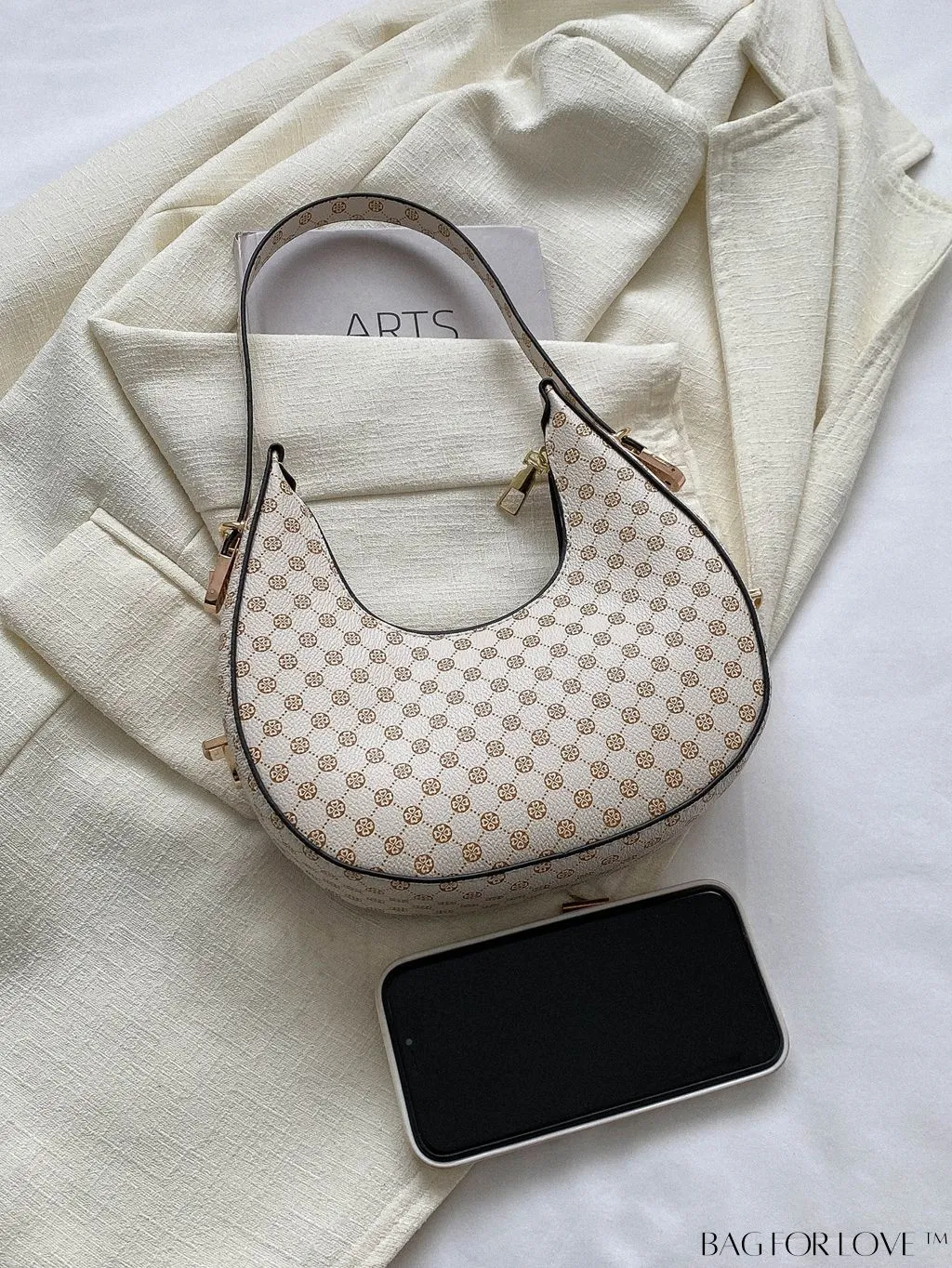 BagForLove - Metallic Snakeskin Embossed Mini Hobo Bag - Chic and Edgy