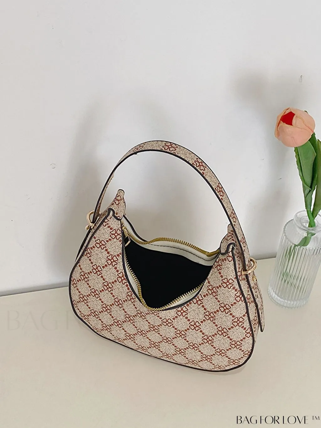 BagForLove - Metallic Snakeskin Embossed Mini Hobo Bag - Chic and Edgy