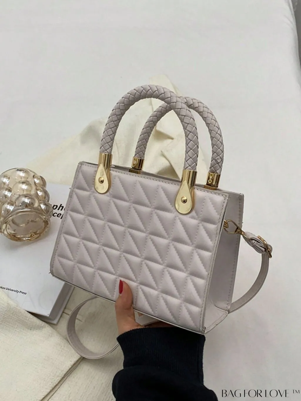 BagForLove - Mini Braided Straw Bag with Zipper Detail - Perfect Mothers Day Gift!