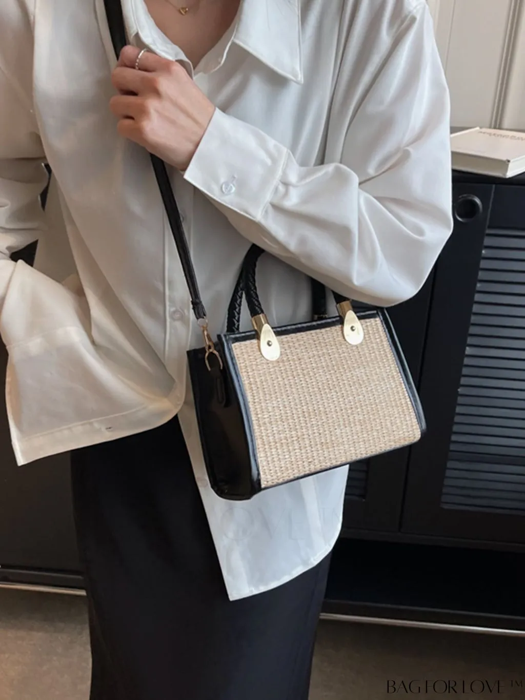 BagForLove - Mini Braided Straw Bag with Zipper Detail - Perfect Mothers Day Gift!