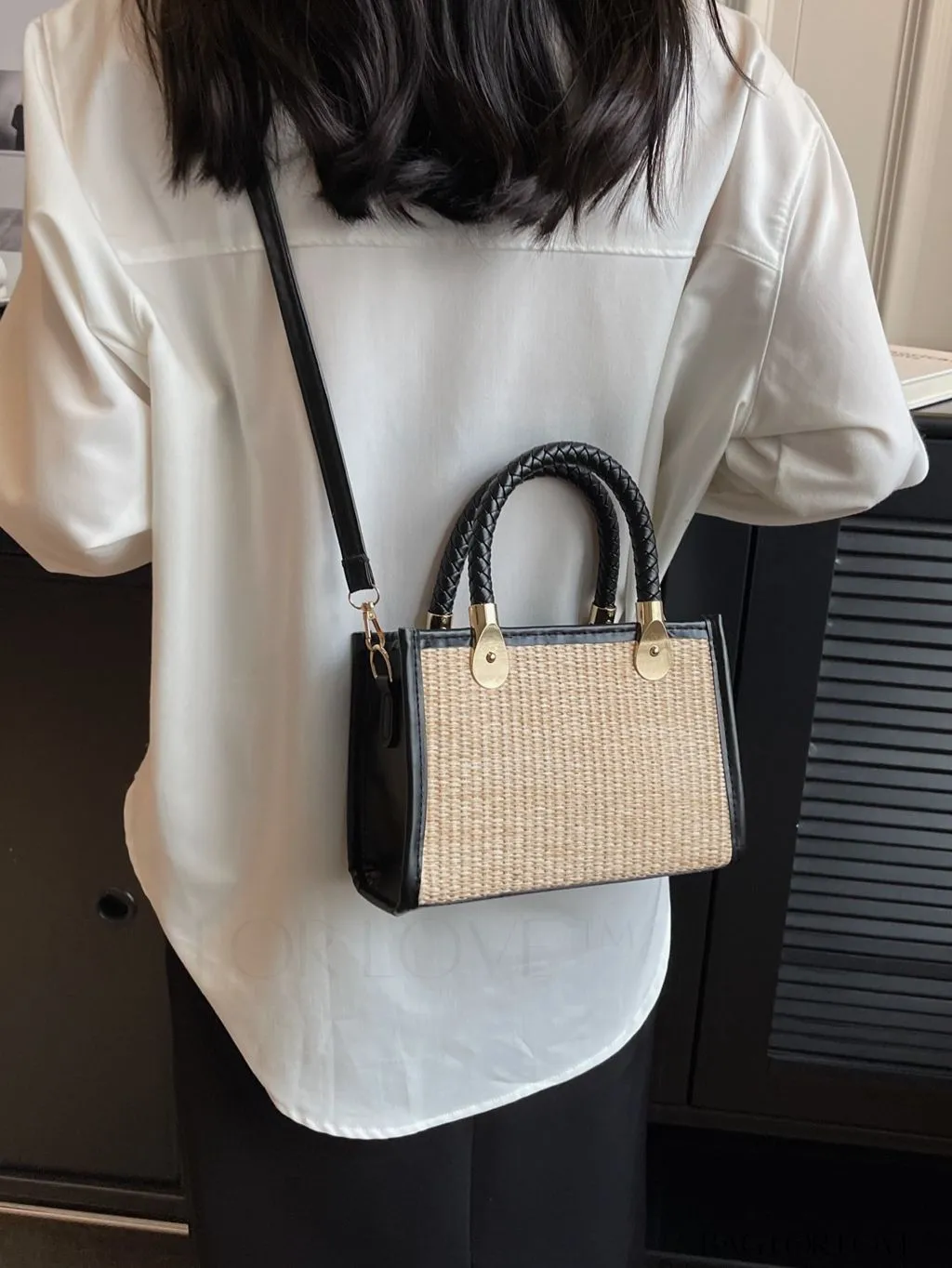 BagForLove - Mini Braided Straw Bag with Zipper Detail - Perfect Mothers Day Gift!