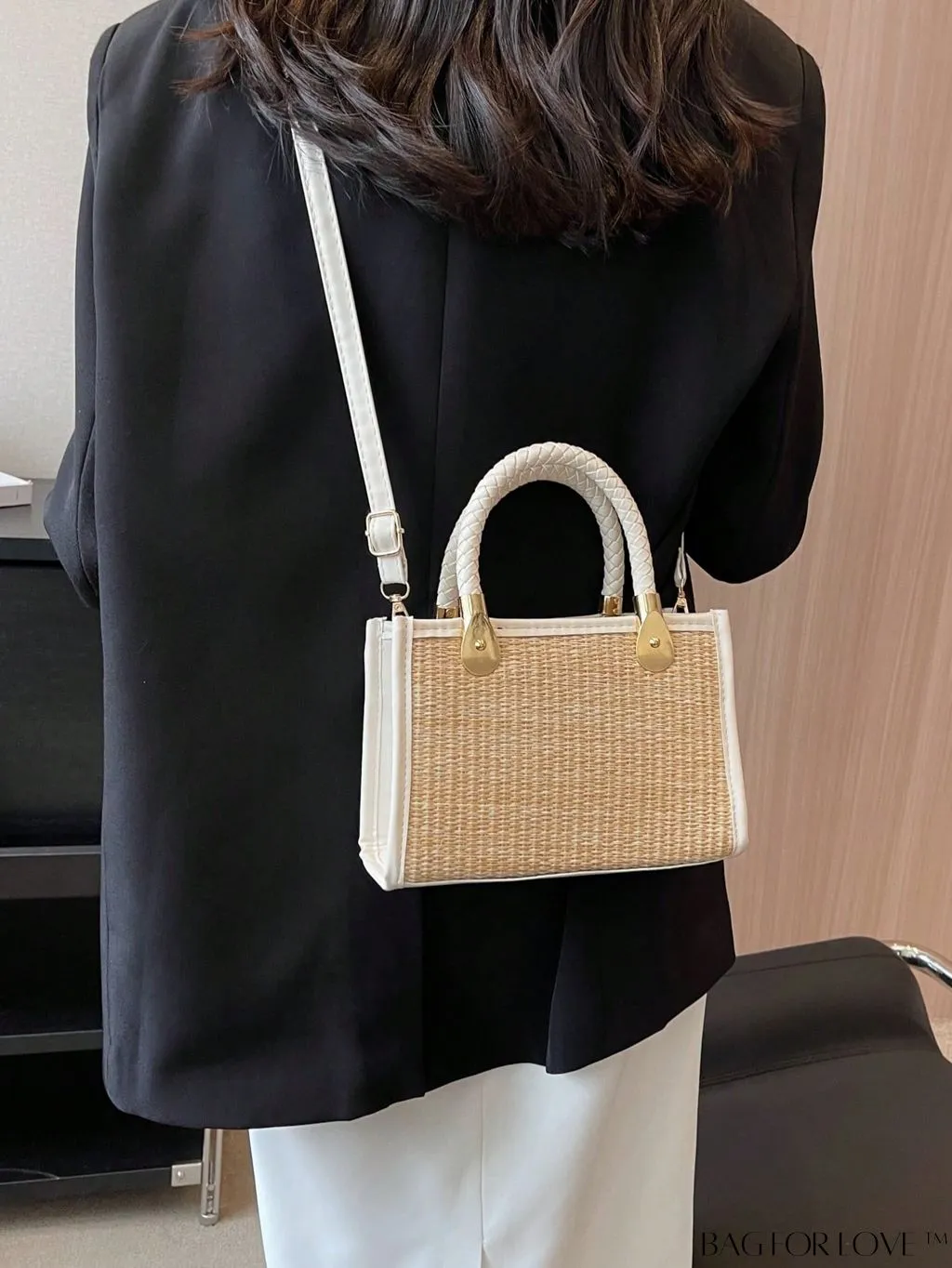 BagForLove - Mini Braided Straw Bag with Zipper Detail - Perfect Mothers Day Gift!