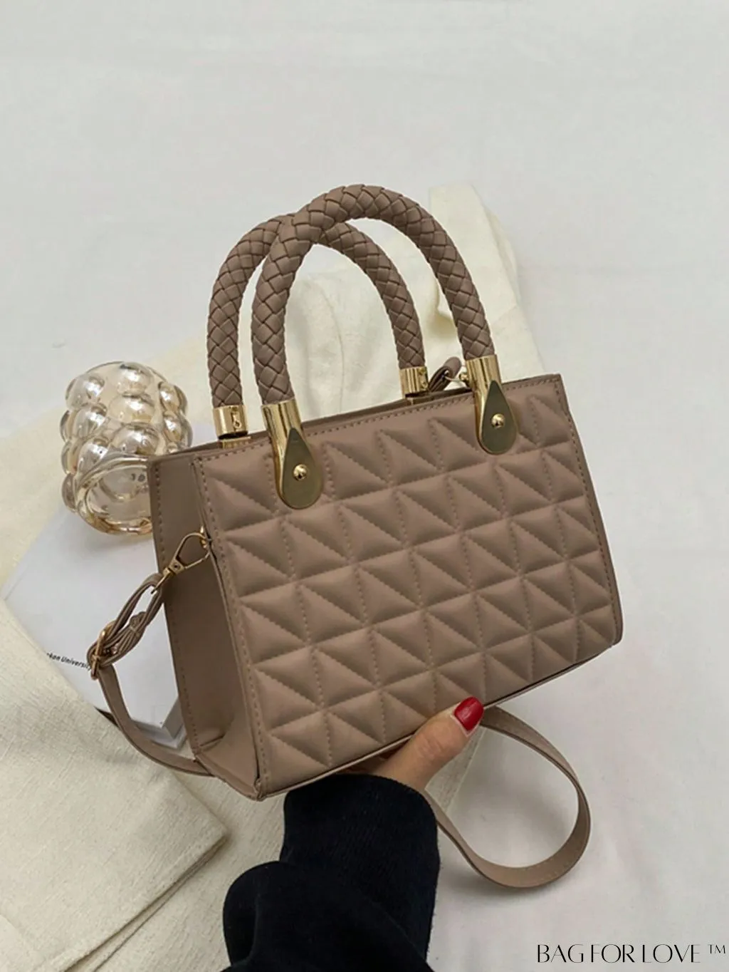 BagForLove - Mini Braided Straw Bag with Zipper Detail - Perfect Mothers Day Gift!