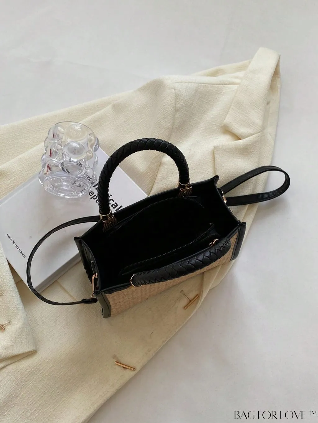 BagForLove - Mini Braided Straw Bag with Zipper Detail - Perfect Mothers Day Gift!
