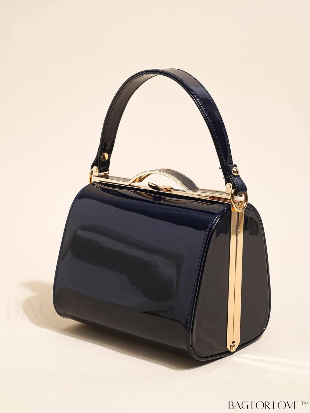 BagForLove - Neon Orange Mini Box Bag: Trendy Funky Style in Artificial Patent Leather