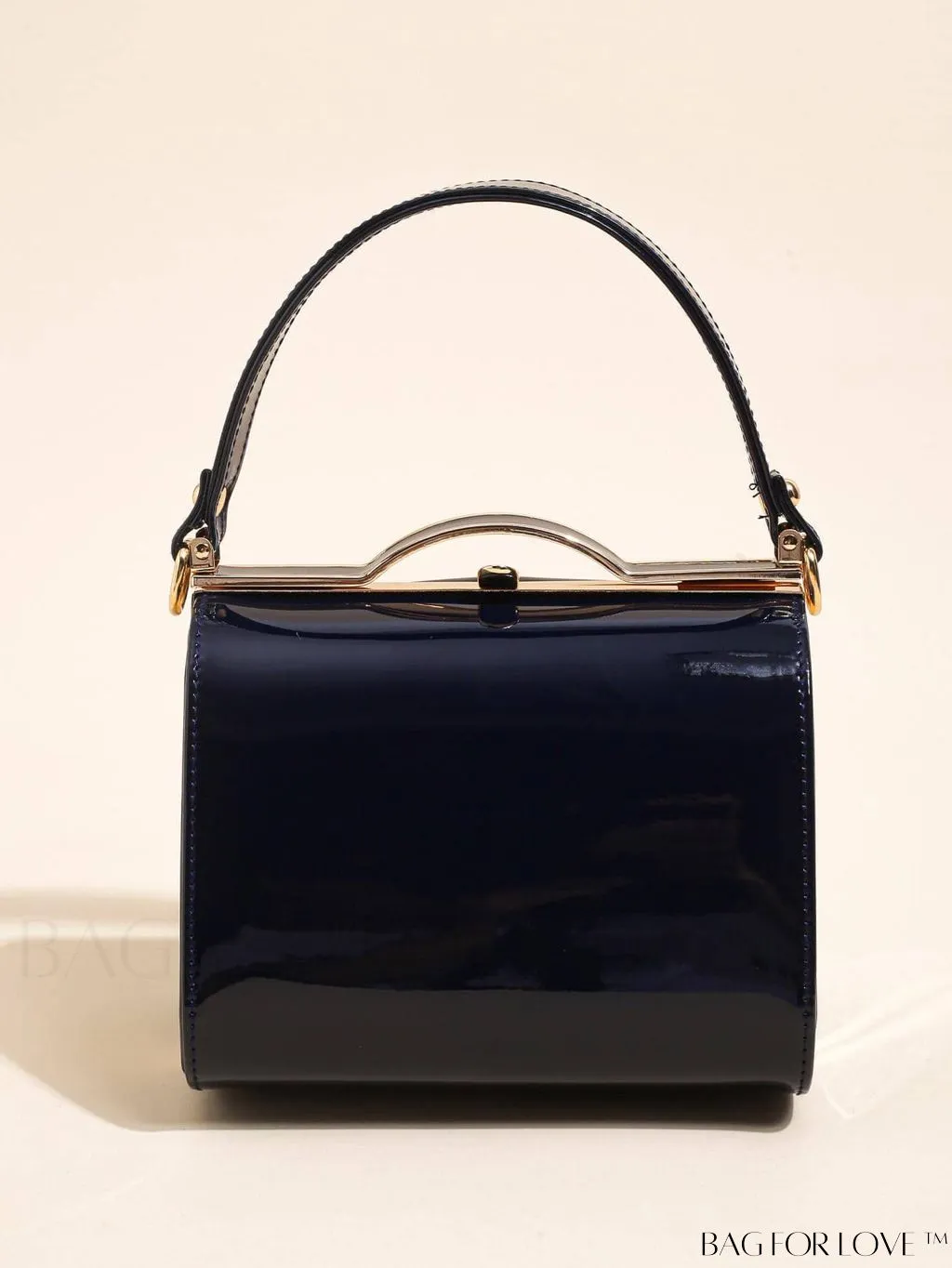 BagForLove - Neon Orange Mini Box Bag: Trendy Funky Style in Artificial Patent Leather