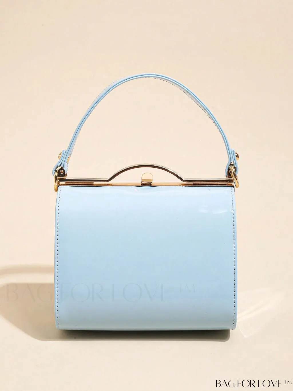 BagForLove - Neon Orange Mini Box Bag: Trendy Funky Style in Artificial Patent Leather