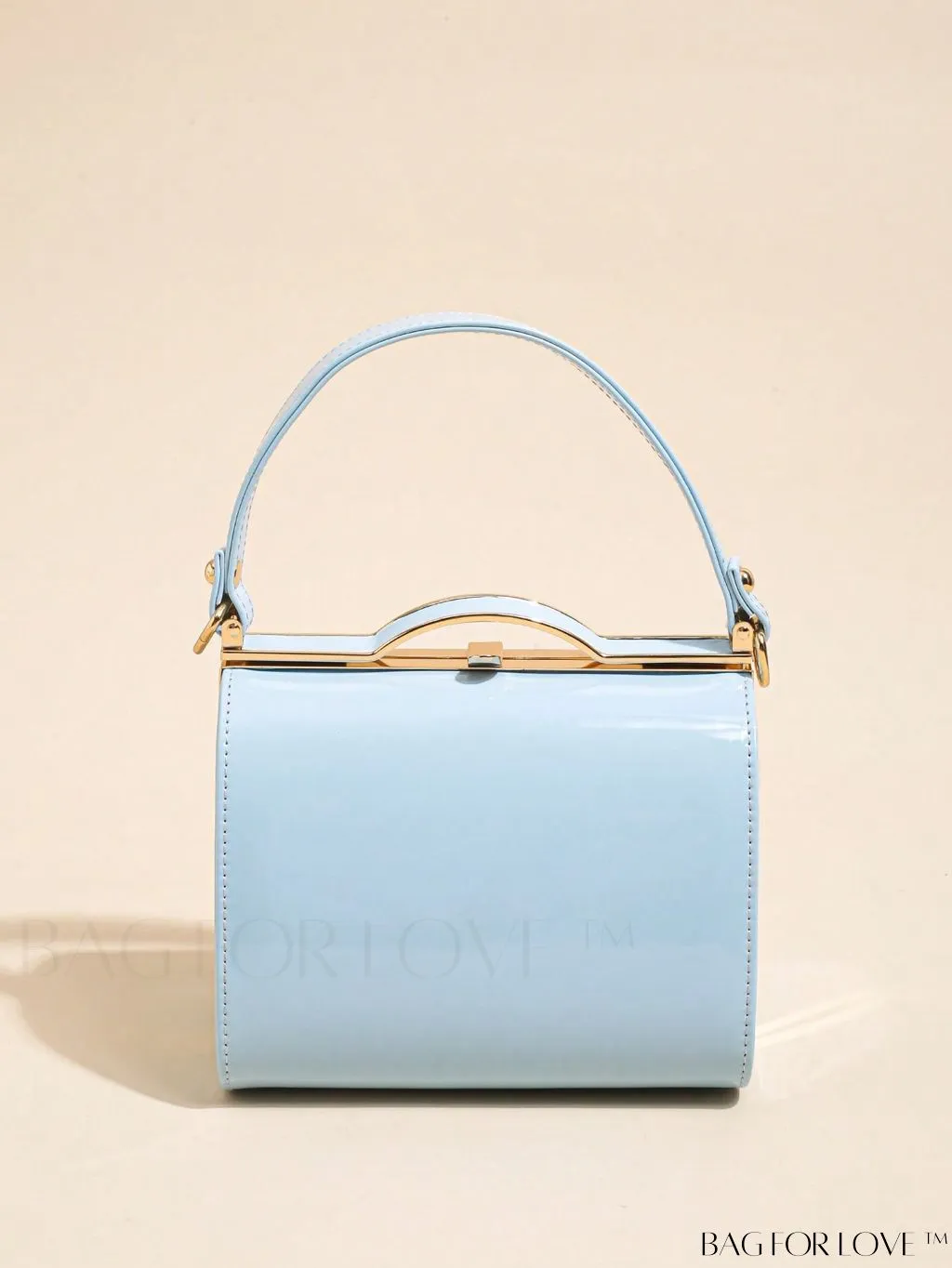 BagForLove - Neon Orange Mini Box Bag: Trendy Funky Style in Artificial Patent Leather