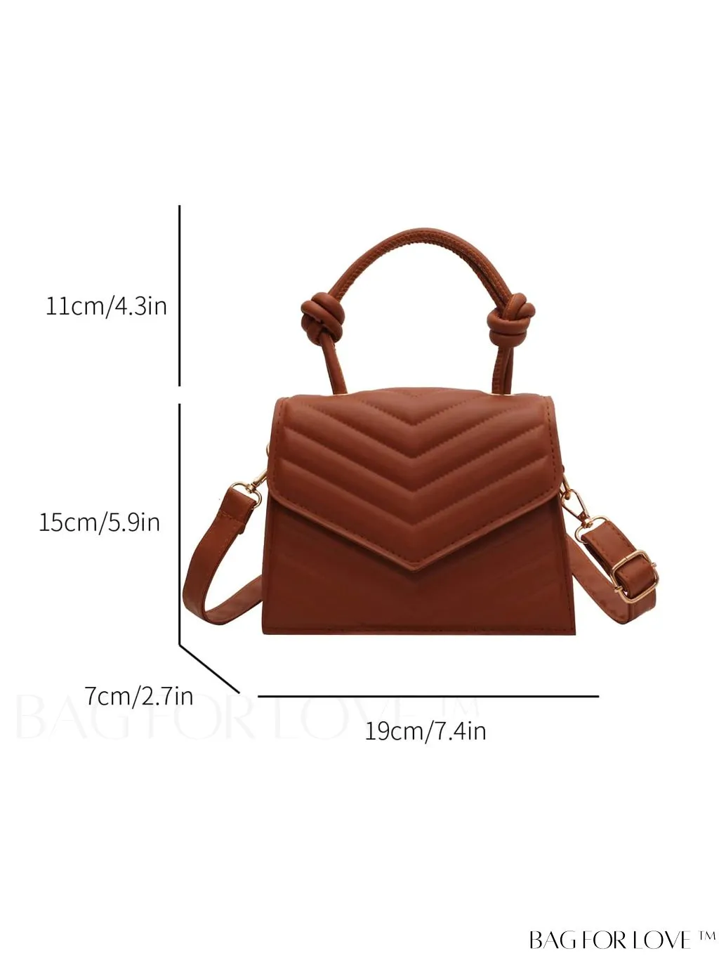 BagForLove - Printed V-Shaped Mini Handbag with Adjustable Shoulder Strap - Fashionable and Functional