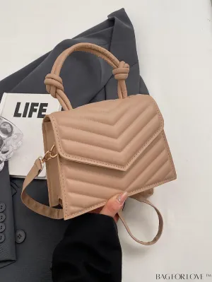 BagForLove - Printed V-Shaped Mini Handbag with Adjustable Shoulder Strap - Fashionable and Functional
