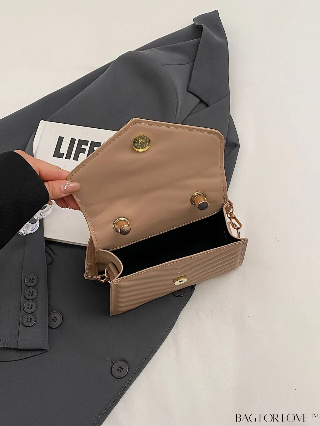 BagForLove - Printed V-Shaped Mini Handbag with Adjustable Shoulder Strap - Fashionable and Functional