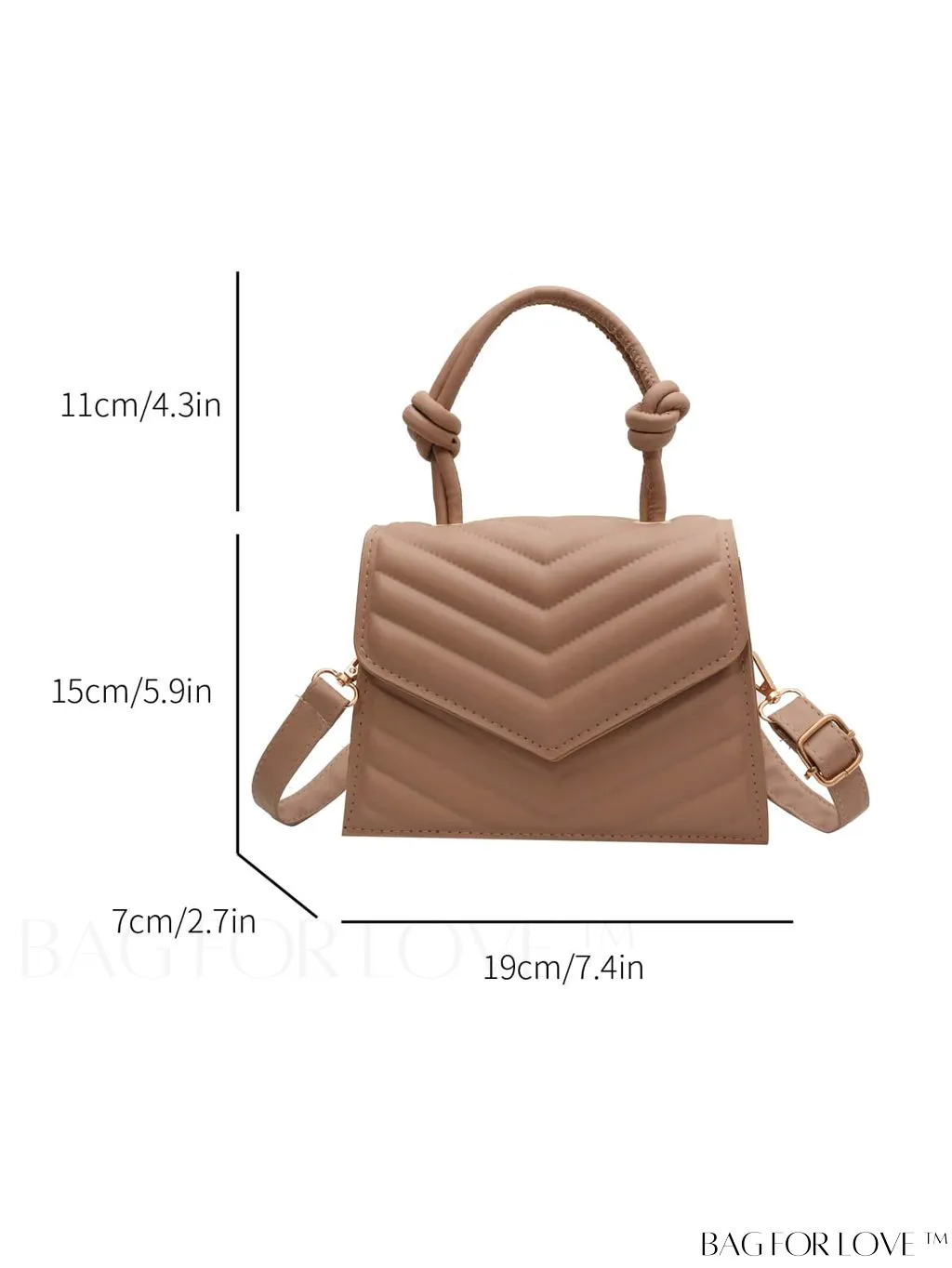 BagForLove - Printed V-Shaped Mini Handbag with Adjustable Shoulder Strap - Fashionable and Functional