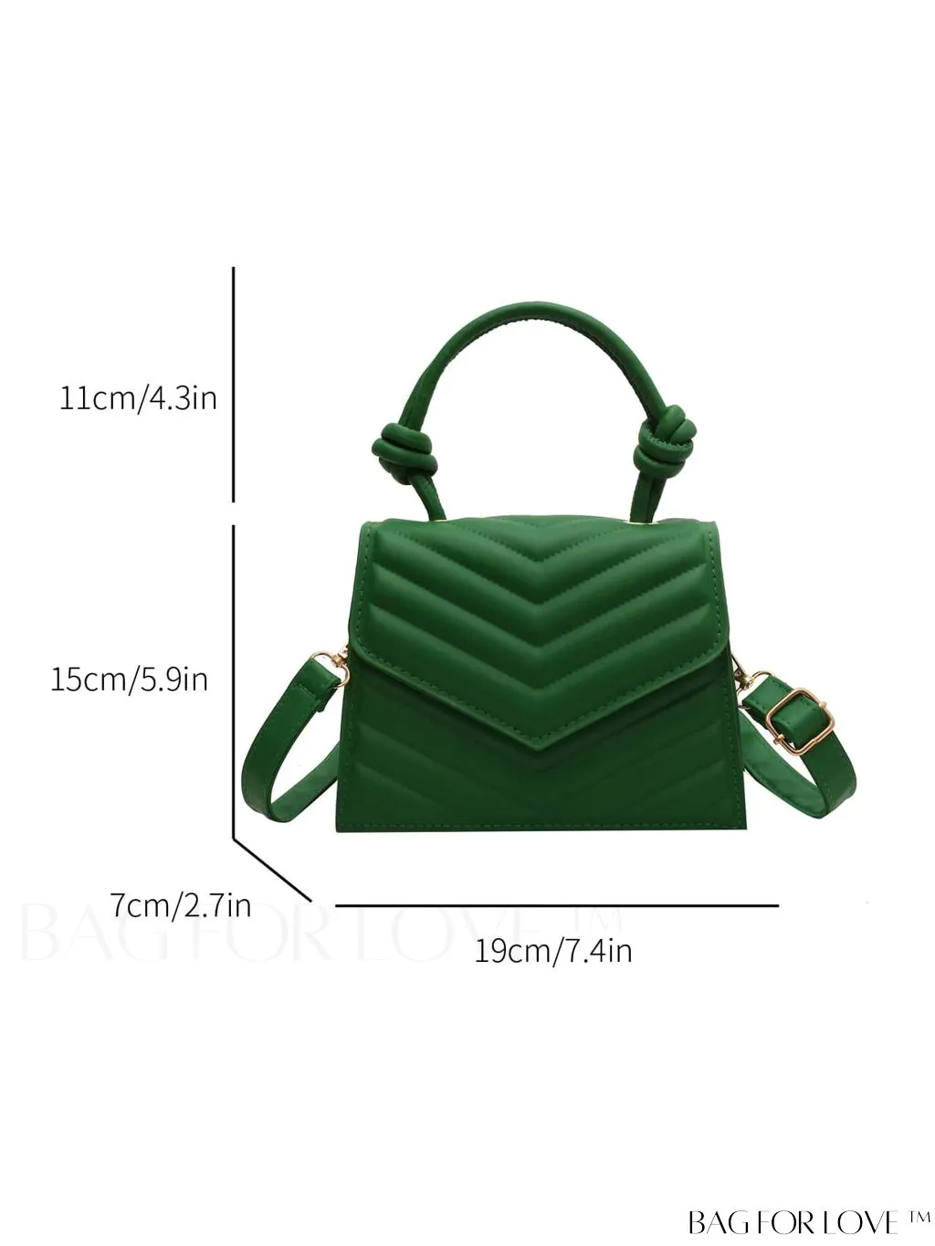 BagForLove - Printed V-Shaped Mini Handbag with Adjustable Shoulder Strap - Fashionable and Functional