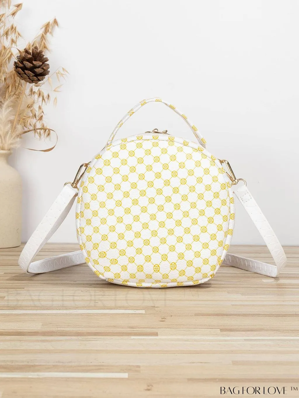 BagForLove - Quilted Colorblock Mini Top Handle Circle Bag - Perfect for Daily Use