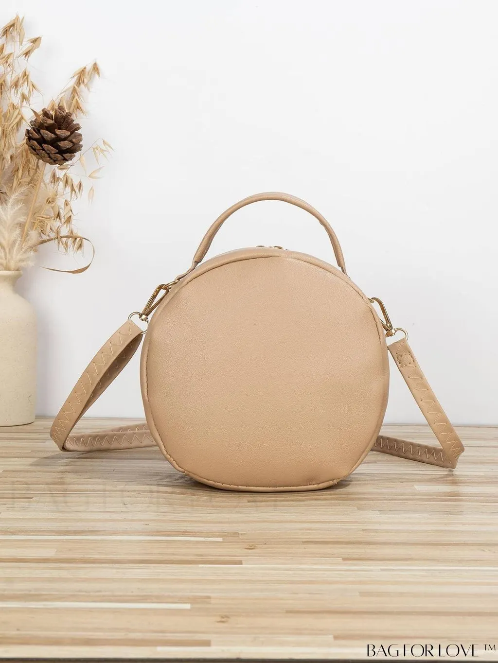 BagForLove - Quilted Colorblock Mini Top Handle Circle Bag - Perfect for Daily Use