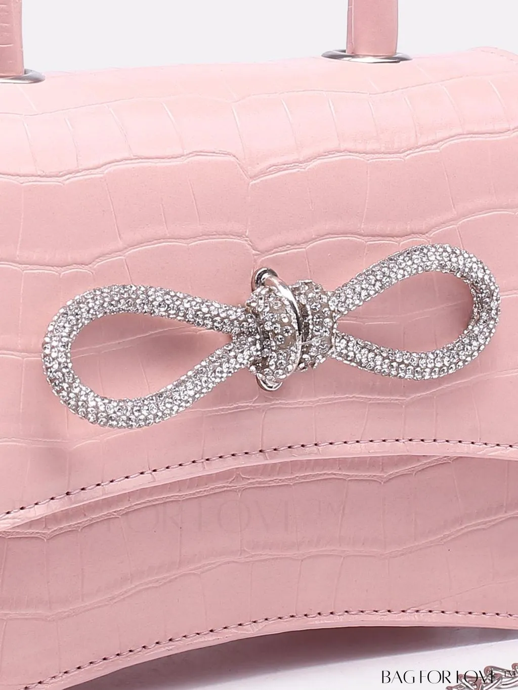 BagForLove - Rhinestone-Embellished Mini Flap Handbag: Fashionable and Chic