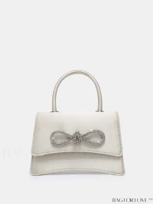 BagForLove - Rhinestone-Embellished Mini Flap Handbag: Fashionable and Chic