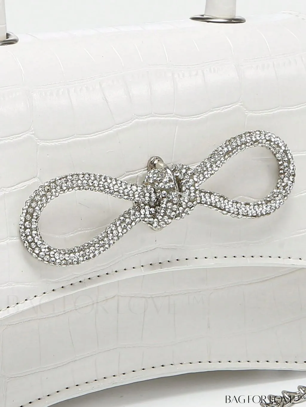 BagForLove - Rhinestone-Embellished Mini Flap Handbag: Fashionable and Chic
