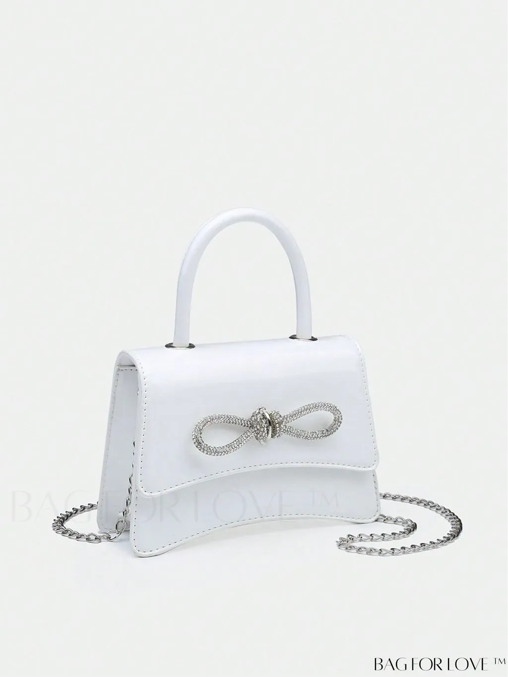 BagForLove - Rhinestone-Embellished Mini Flap Handbag: Fashionable and Chic