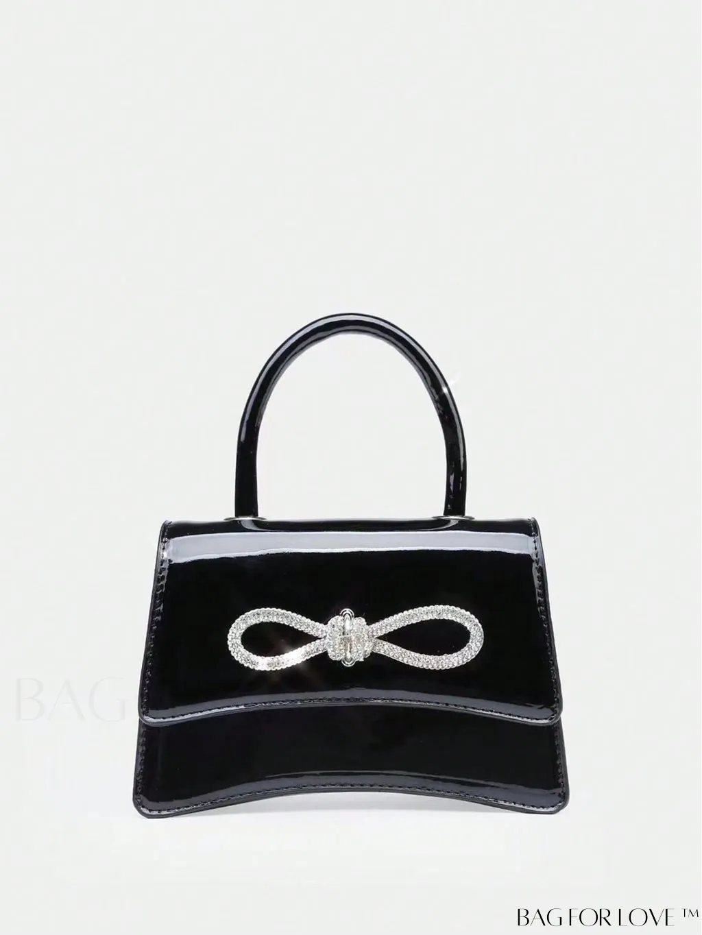 BagForLove - Rhinestone-Embellished Mini Flap Handbag: Fashionable and Chic