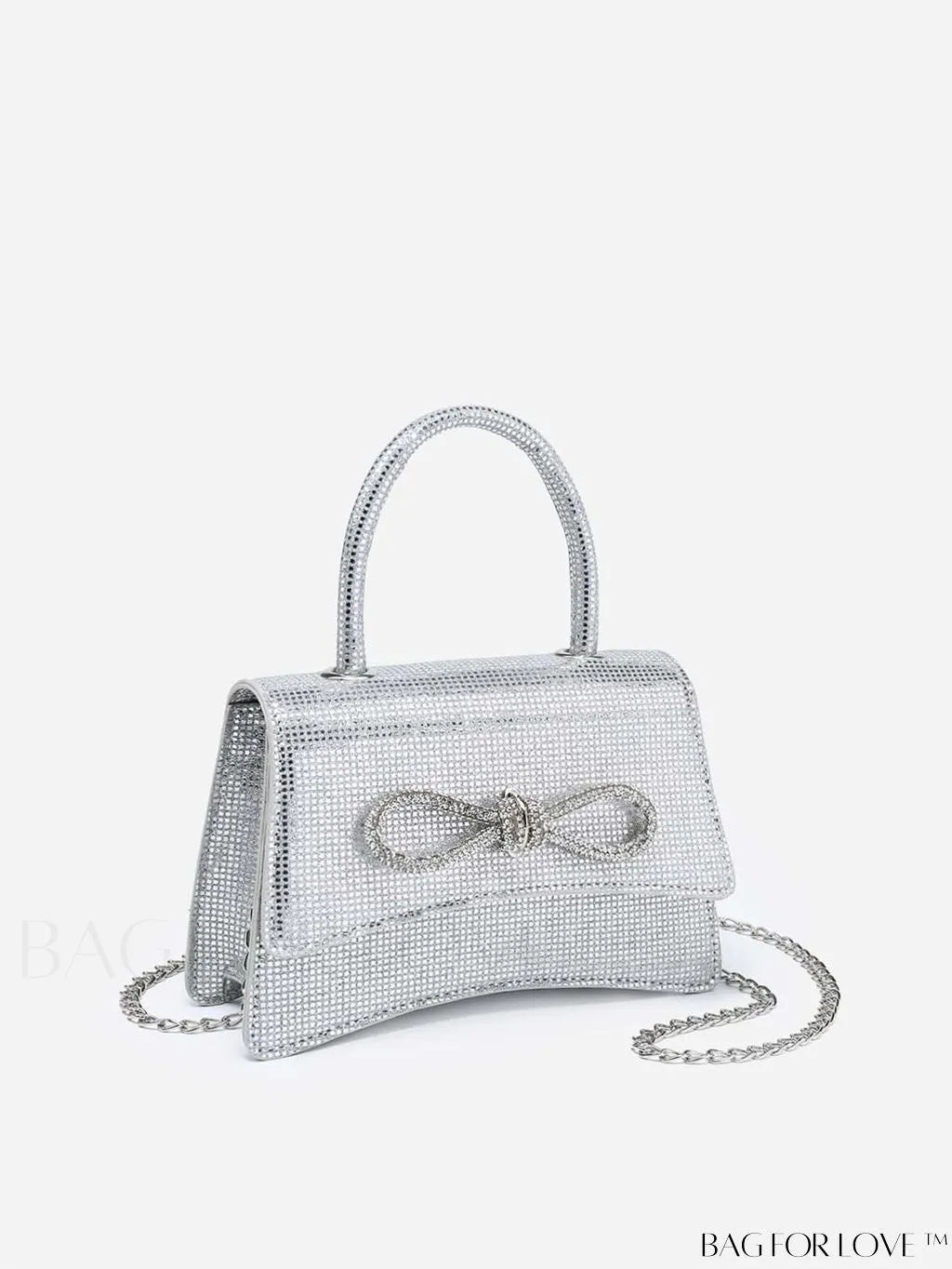 BagForLove - Rhinestone-Embellished Mini Flap Handbag: Fashionable and Chic