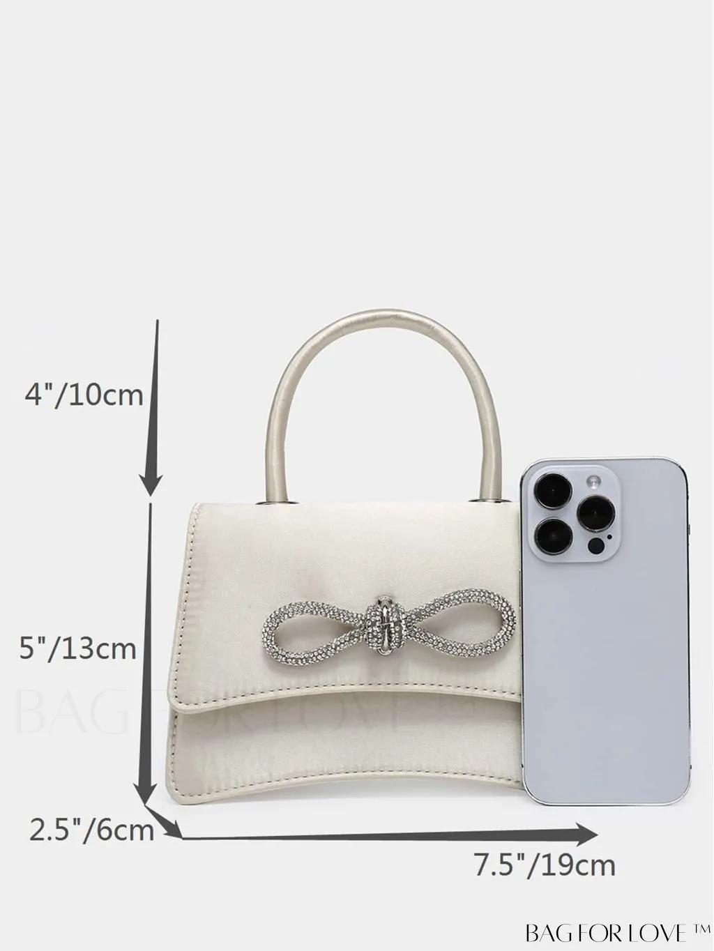 BagForLove - Rhinestone-Embellished Mini Flap Handbag: Fashionable and Chic