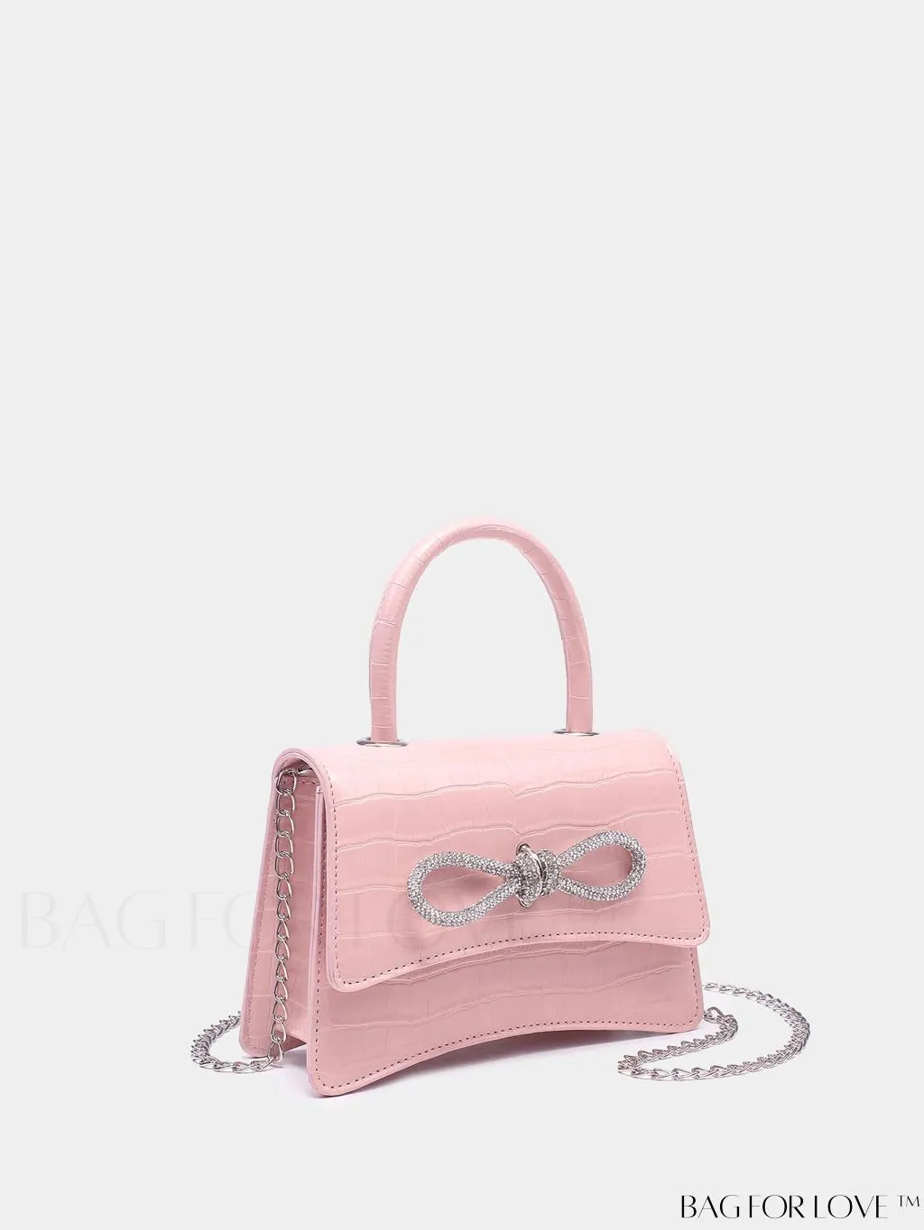 BagForLove - Rhinestone-Embellished Mini Flap Handbag: Fashionable and Chic
