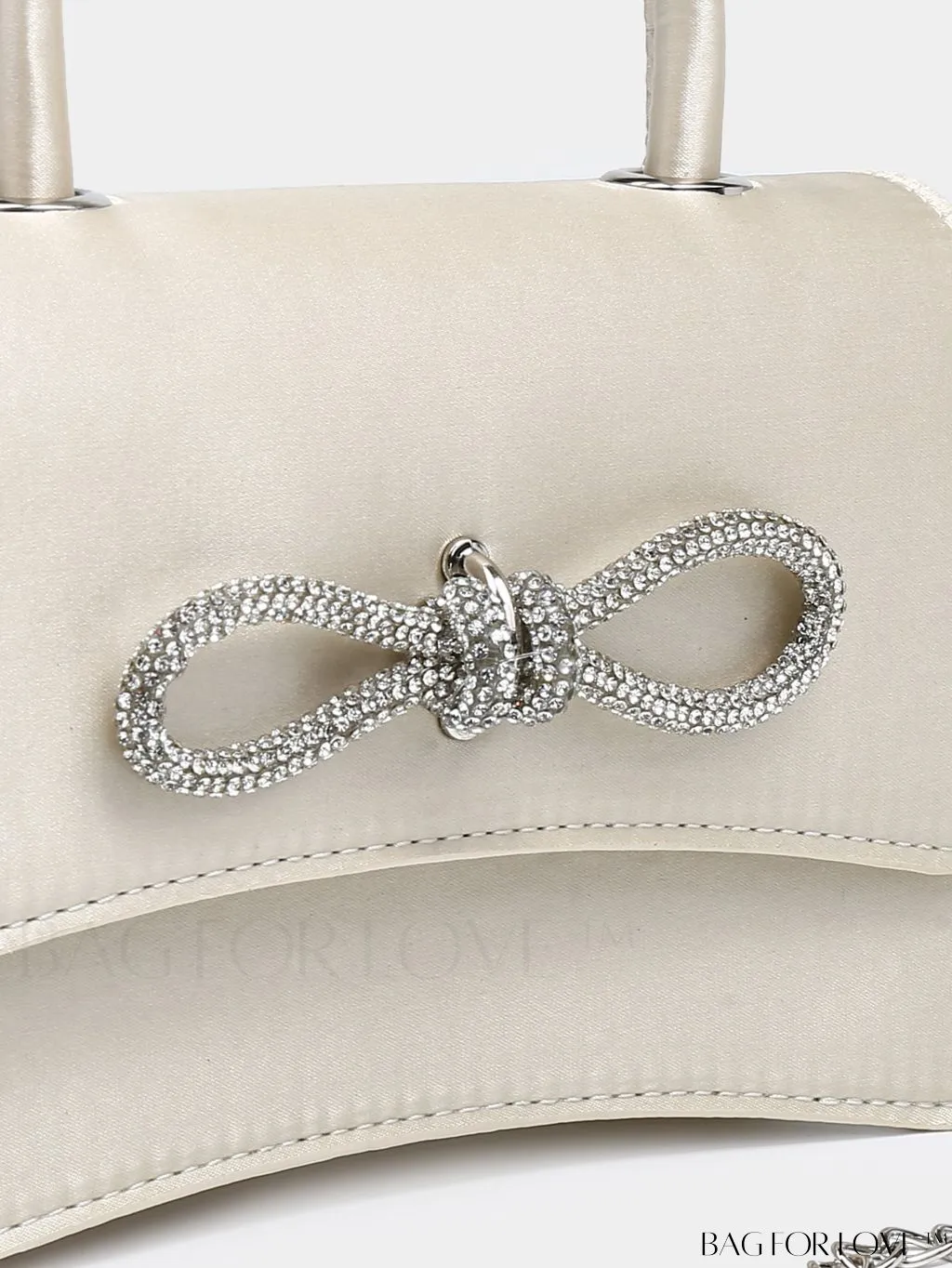 BagForLove - Rhinestone-Embellished Mini Flap Handbag: Fashionable and Chic