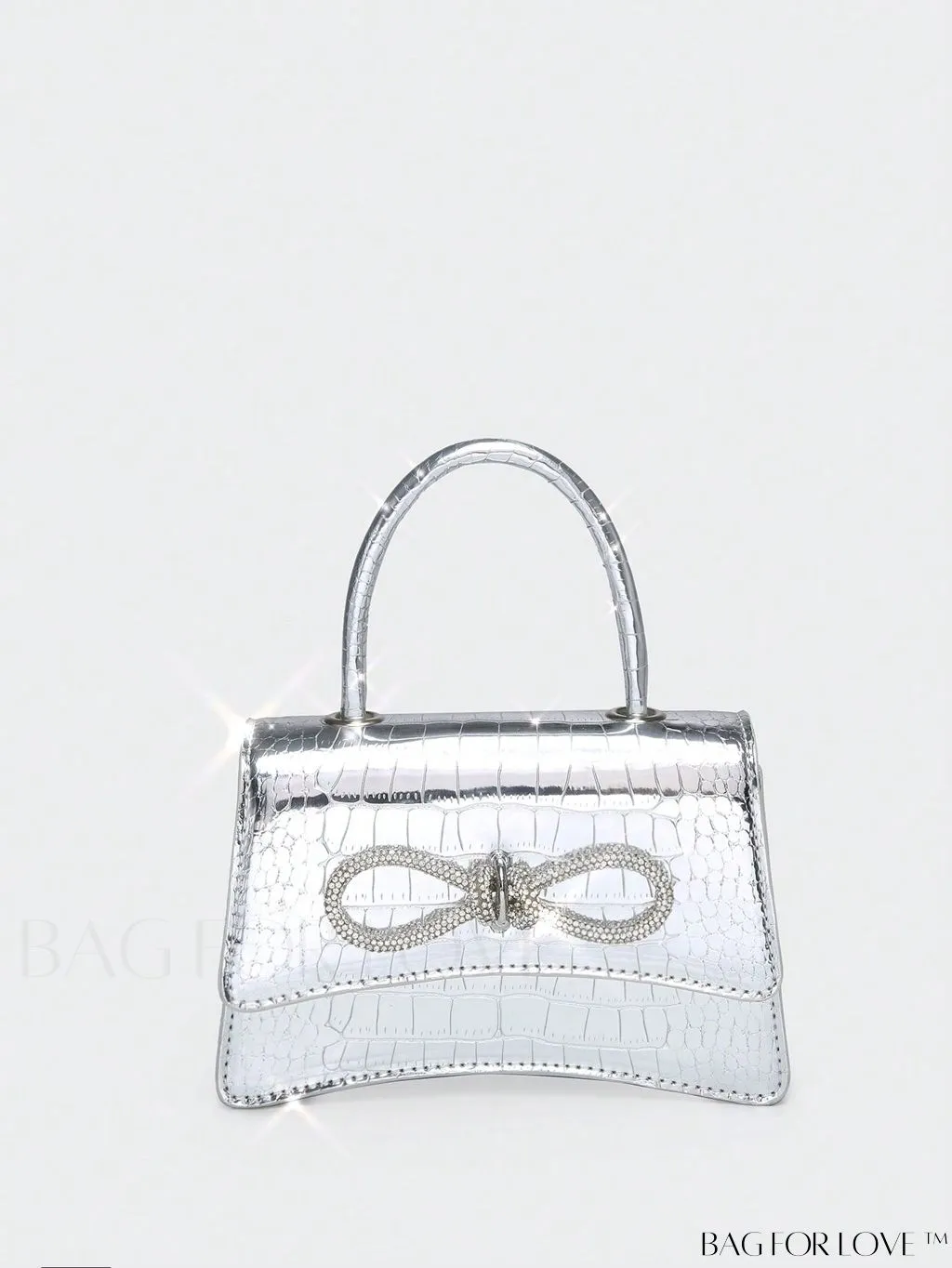 BagForLove - Rhinestone-Embellished Mini Flap Handbag: Fashionable and Chic