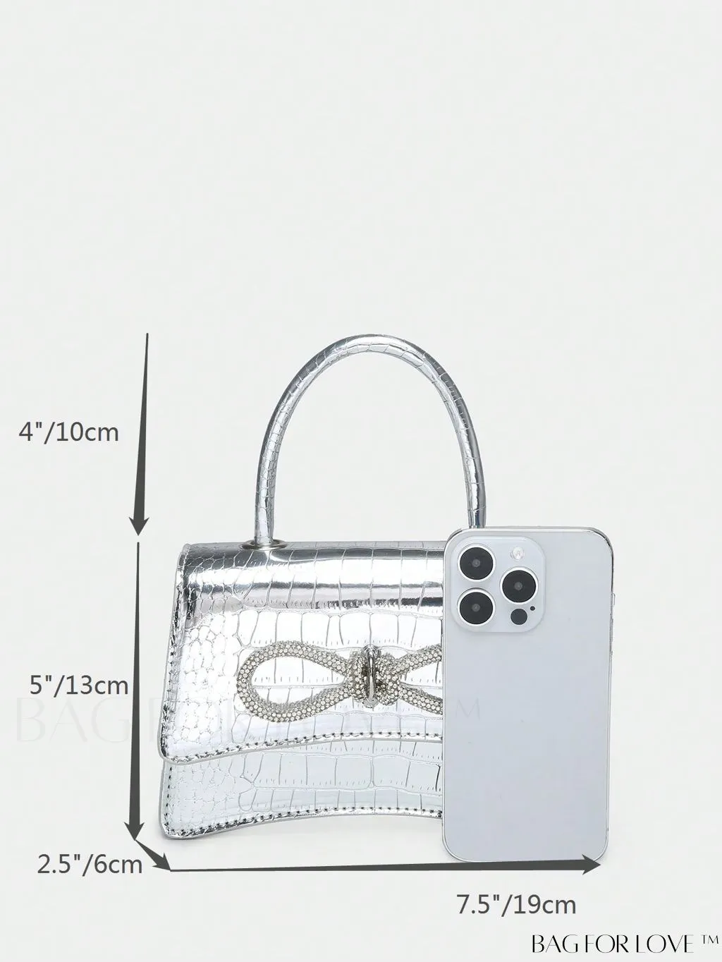 BagForLove - Rhinestone-Embellished Mini Flap Handbag: Fashionable and Chic
