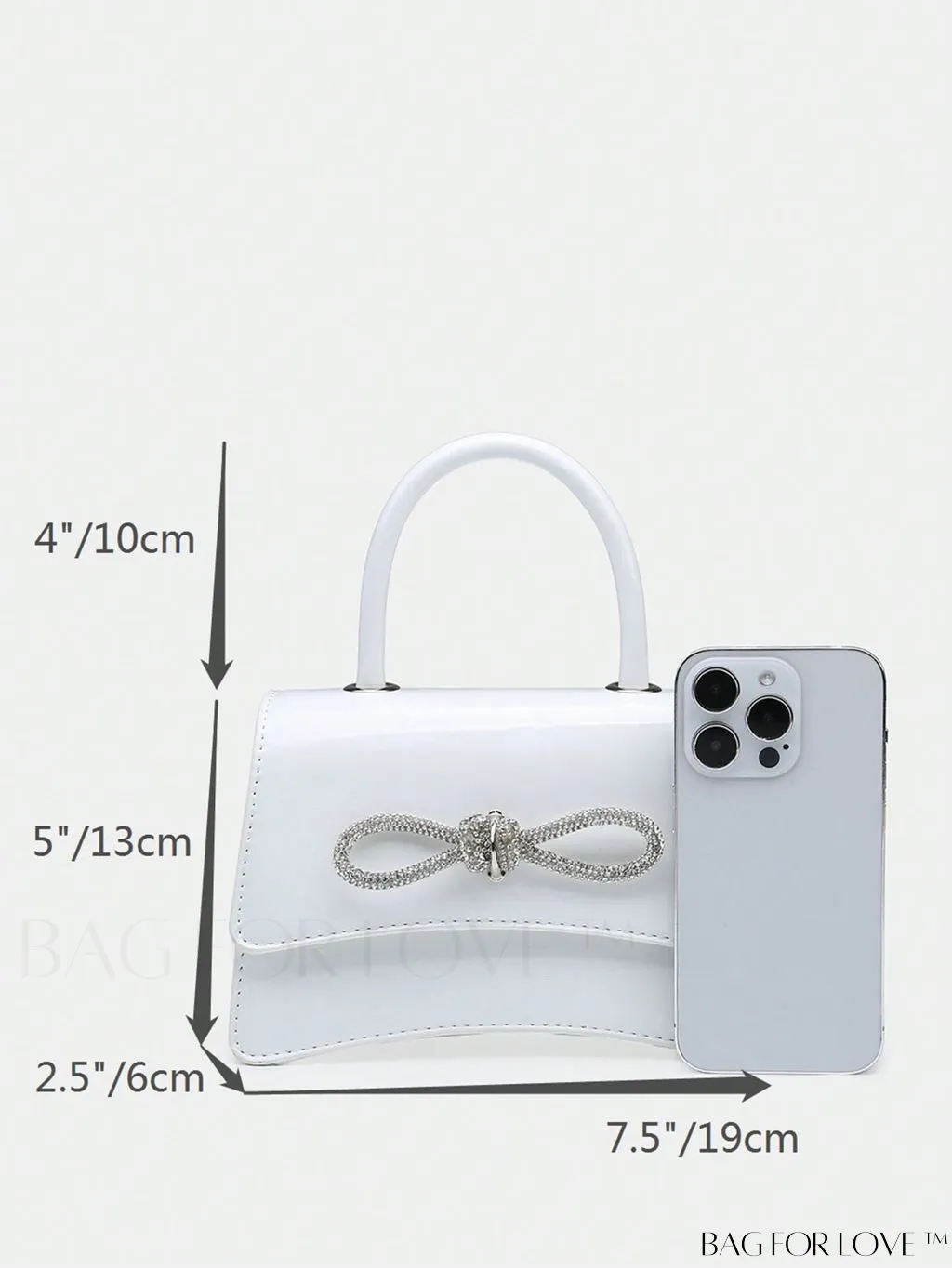 BagForLove - Rhinestone-Embellished Mini Flap Handbag: Fashionable and Chic