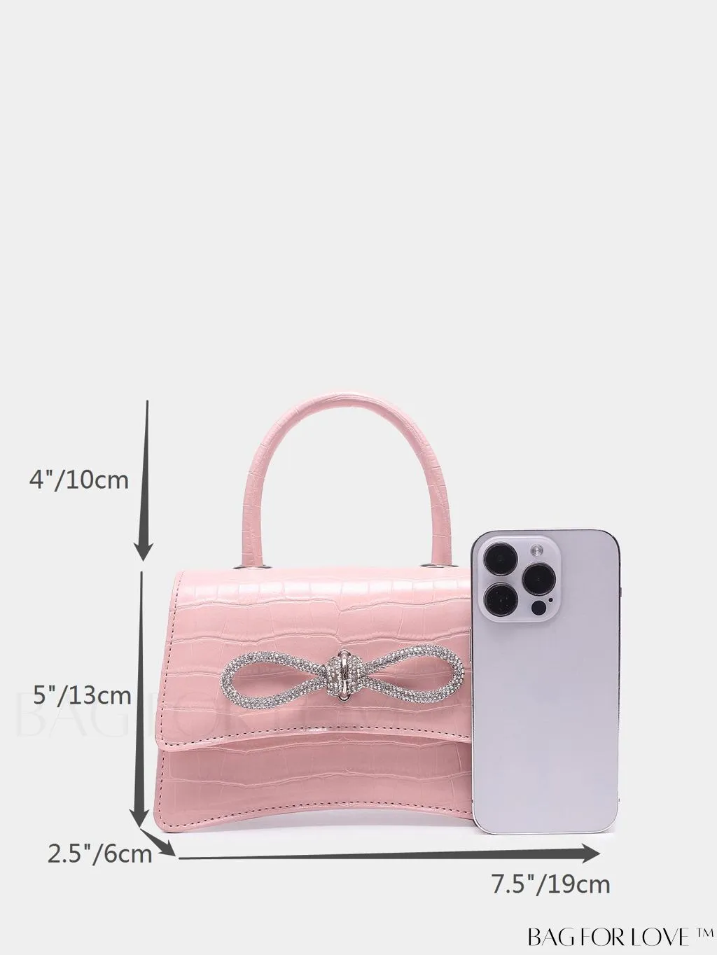 BagForLove - Rhinestone-Embellished Mini Flap Handbag: Fashionable and Chic