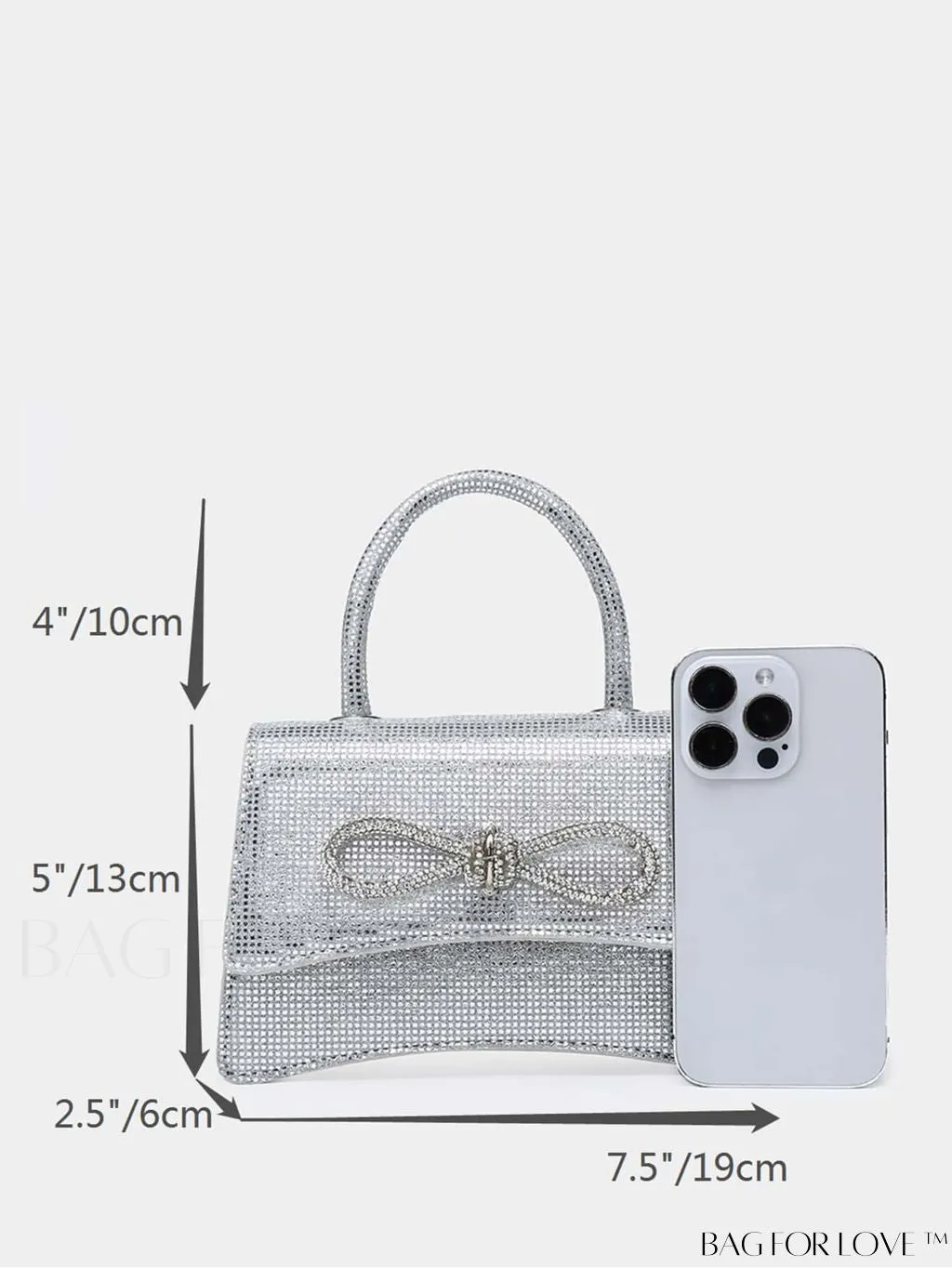 BagForLove - Rhinestone-Embellished Mini Flap Handbag: Fashionable and Chic