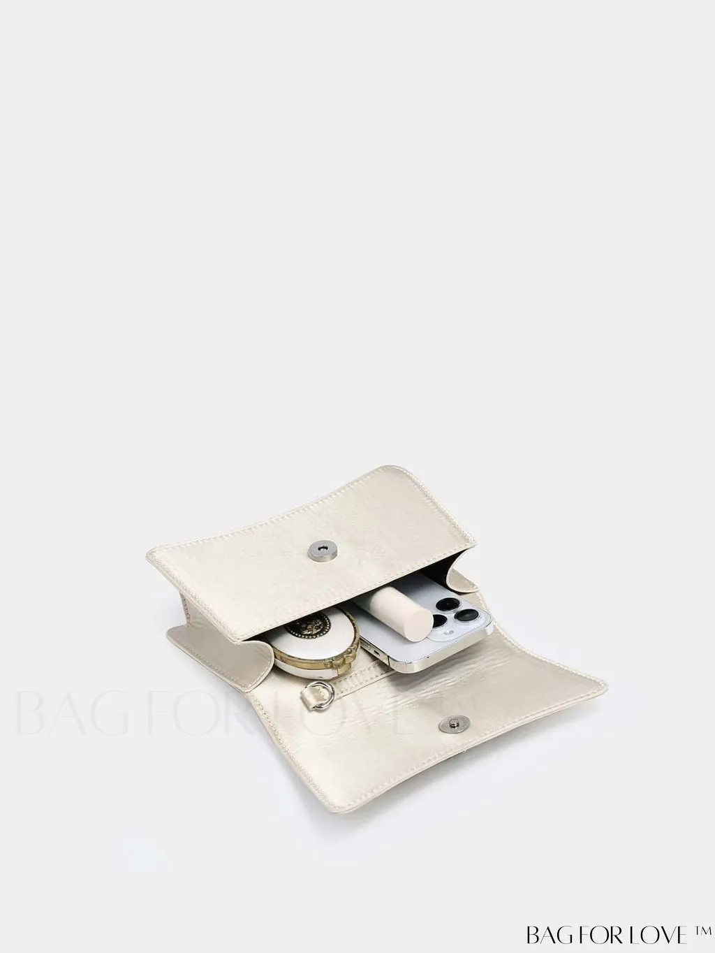 BagForLove - Rhinestone-Embellished Mini Flap Handbag: Fashionable and Chic
