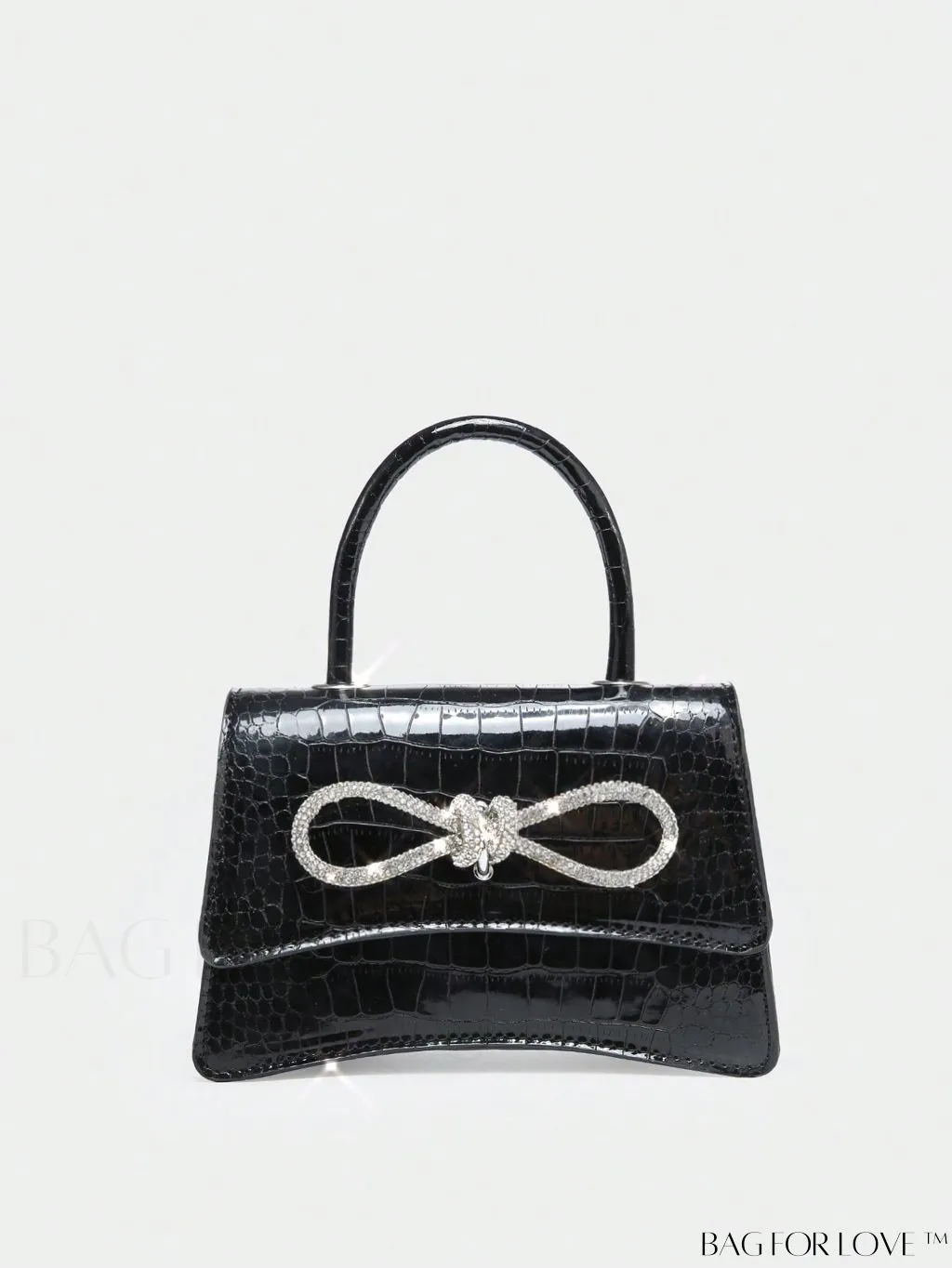 BagForLove - Rhinestone-Embellished Mini Flap Handbag: Fashionable and Chic