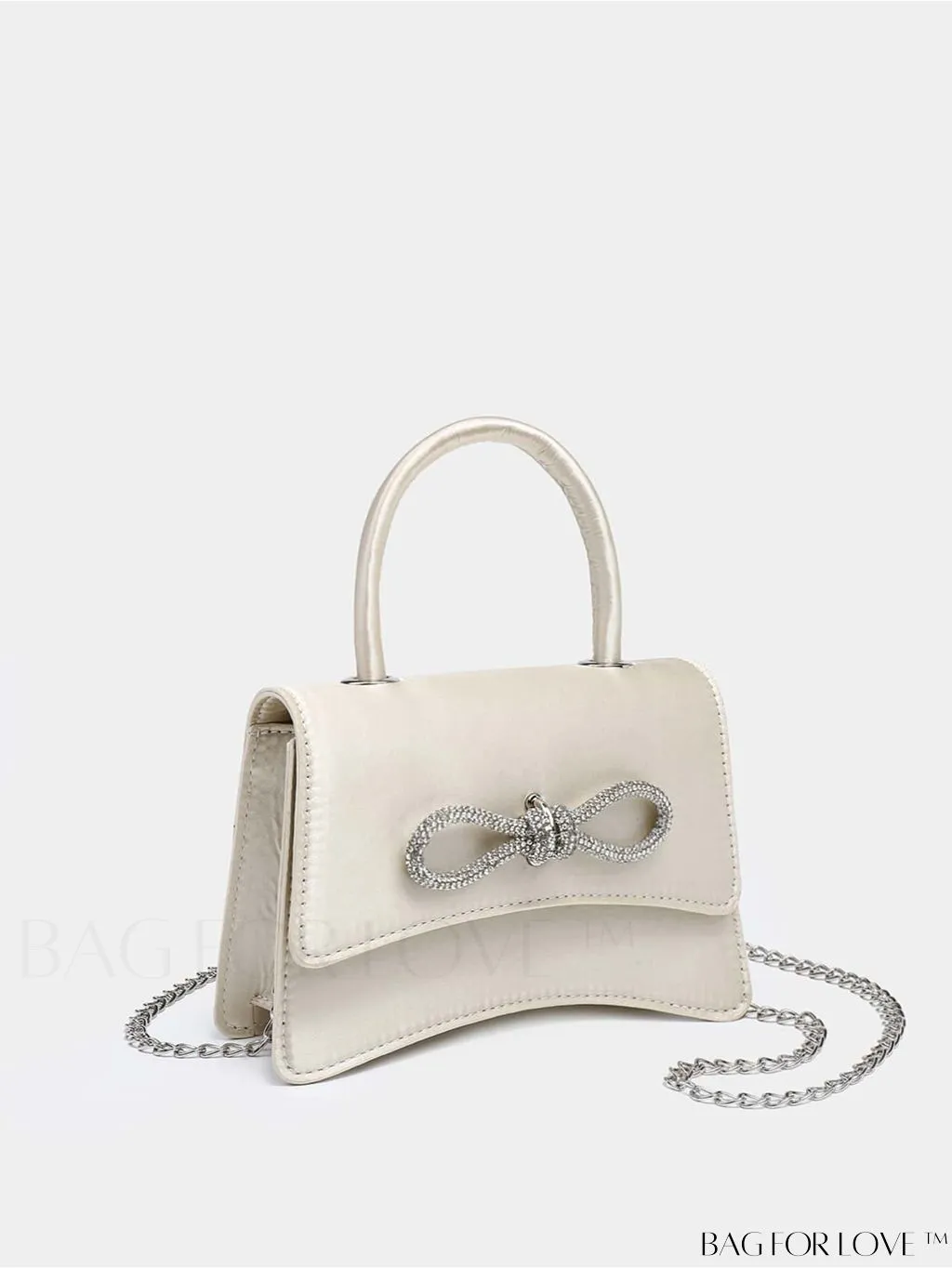BagForLove - Rhinestone-Embellished Mini Flap Handbag: Fashionable and Chic