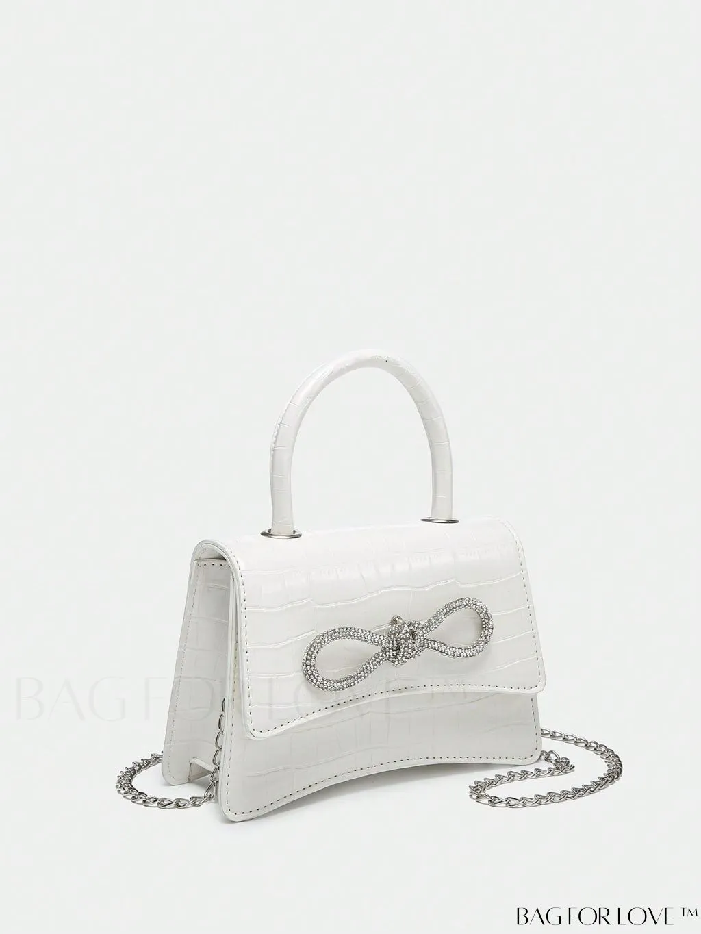 BagForLove - Rhinestone-Embellished Mini Flap Handbag: Fashionable and Chic