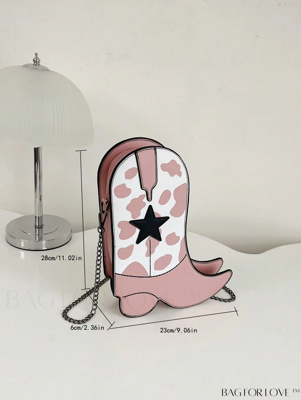 BagForLove - Small Star Graphic Novelty Bag with Trendy Boots Design
