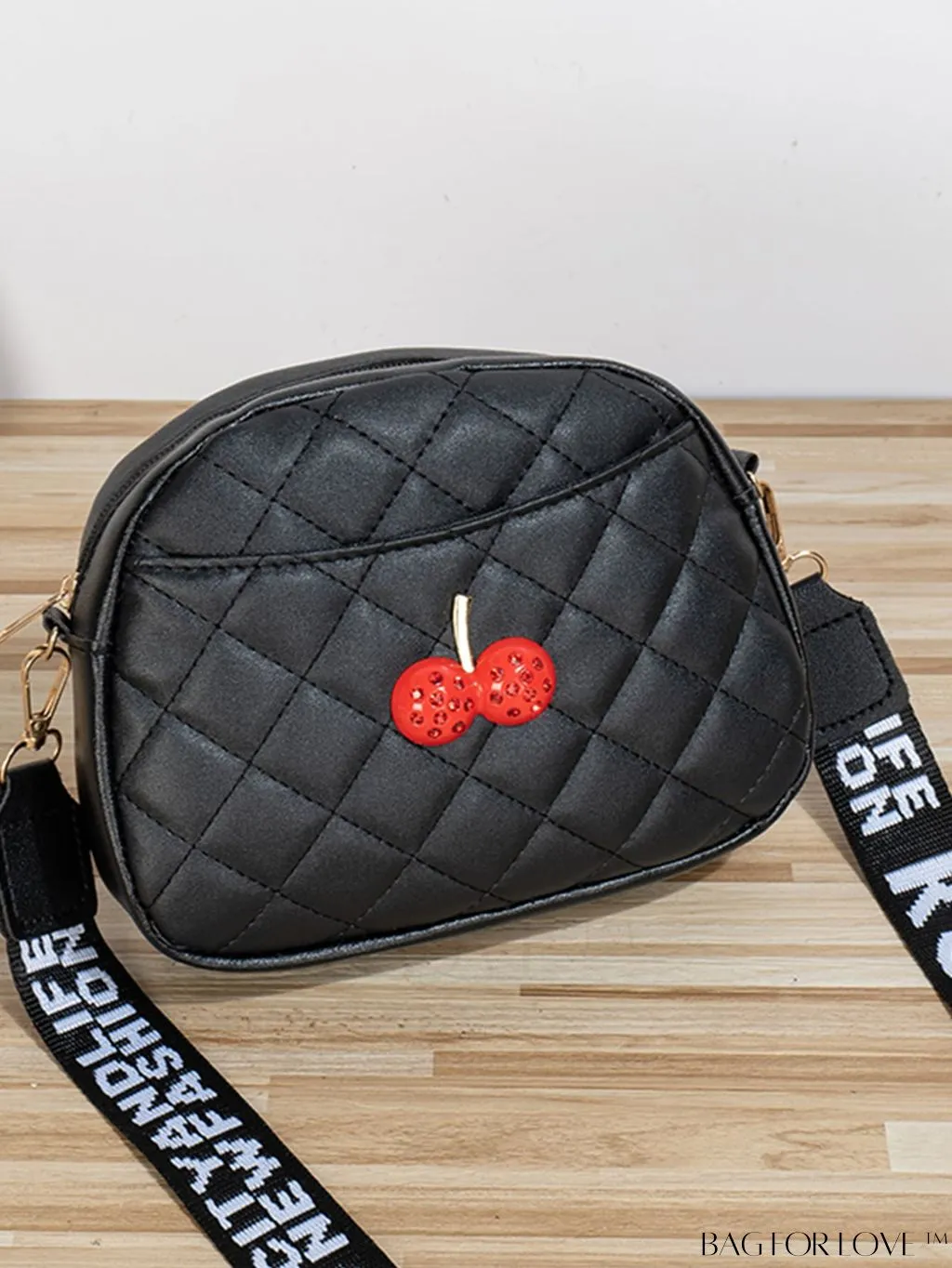 BagForLove - Stylish Cherry-Printed Square Crossbody Bag for Fashionable Women