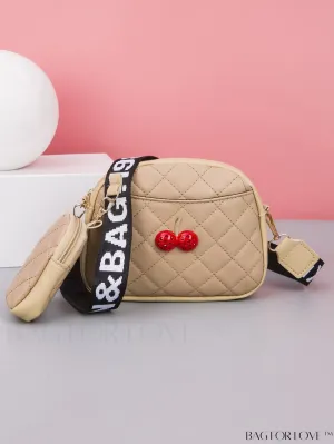 BagForLove - Stylish Cherry-Printed Square Crossbody Bag for Fashionable Women