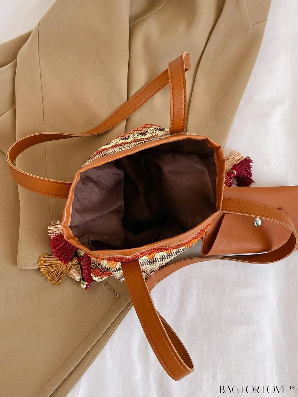 BagForLove - Stylish Geometric Fringed Shoulder Bag with Coin Purse - Latest Fashion Arrival