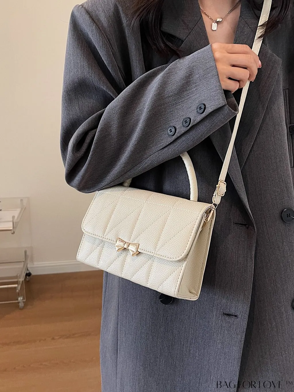 BagForLove - Stylish Handbag with Bow Embellishment and Adjustable Strap