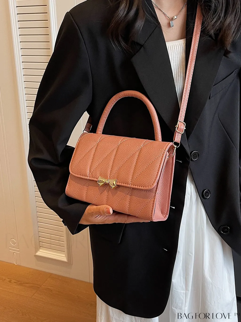 BagForLove - Stylish Handbag with Bow Embellishment and Adjustable Strap