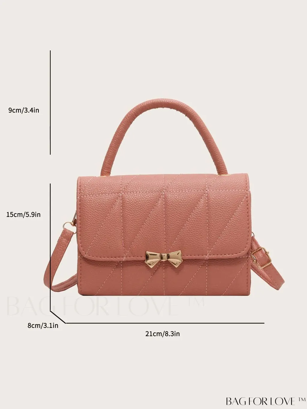 BagForLove - Stylish Handbag with Bow Embellishment and Adjustable Strap