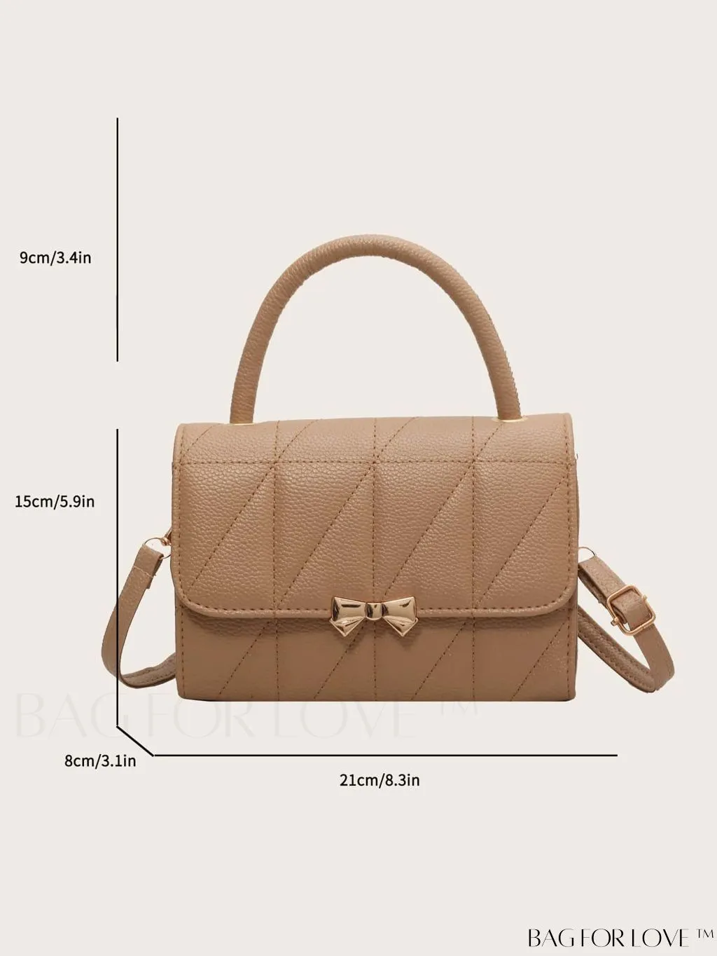 BagForLove - Stylish Handbag with Bow Embellishment and Adjustable Strap