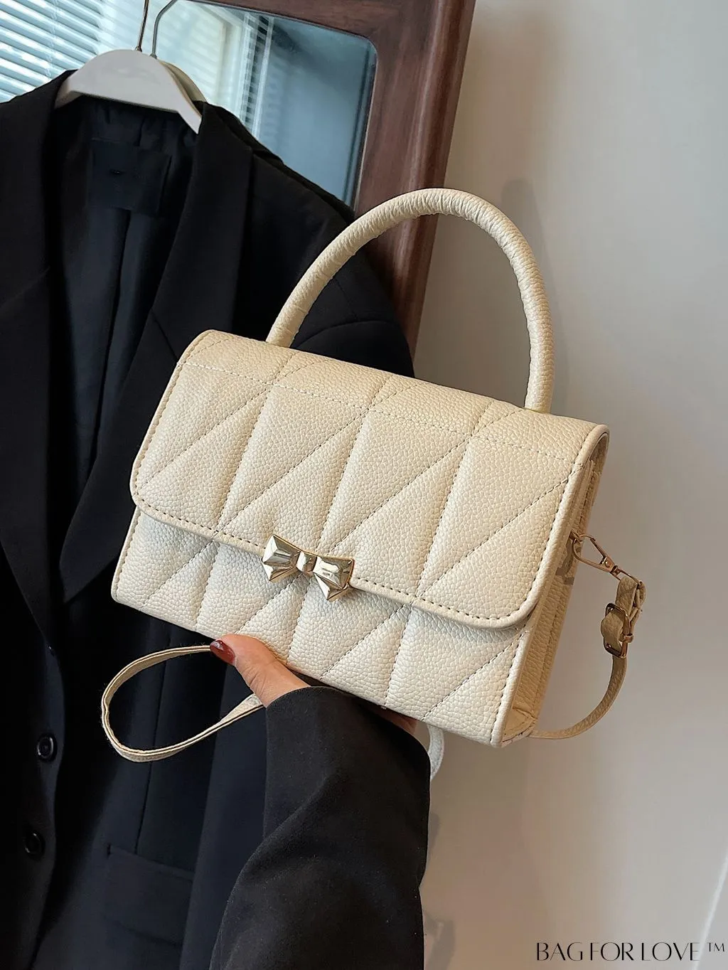 BagForLove - Stylish Handbag with Bow Embellishment and Adjustable Strap