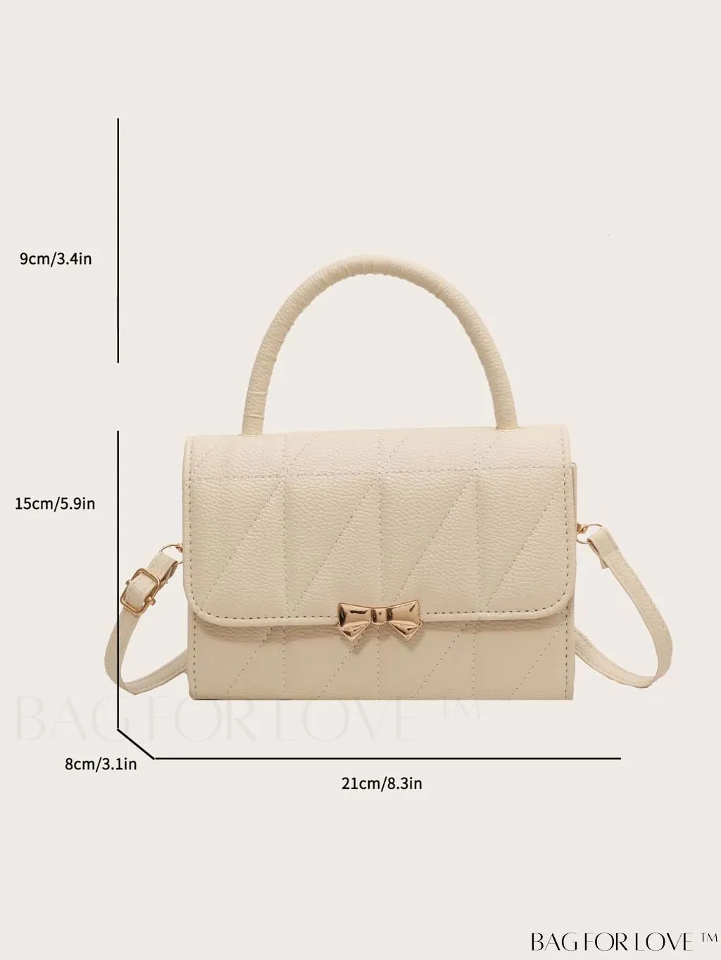 BagForLove - Stylish Handbag with Bow Embellishment and Adjustable Strap